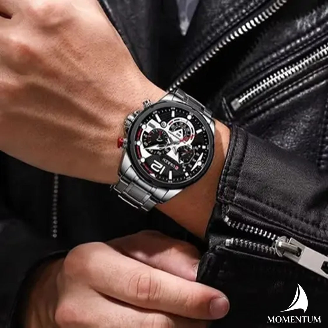 Reloj Curren Modelo 8395 Plateado Original